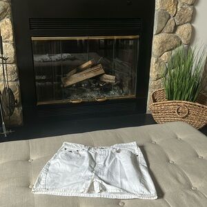 Y2K Mossimo Mossissue White Denim Jean Skirt Mini Pockets‎ Cotton Summer Size 11